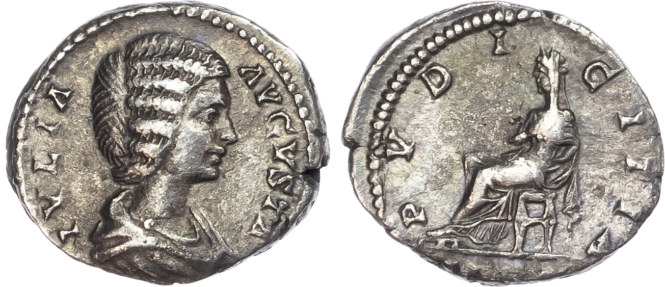 Julia Domna (Wife of Septimius Severus) AR Denarius, Laodicea ad Mare, 3.11g. 
