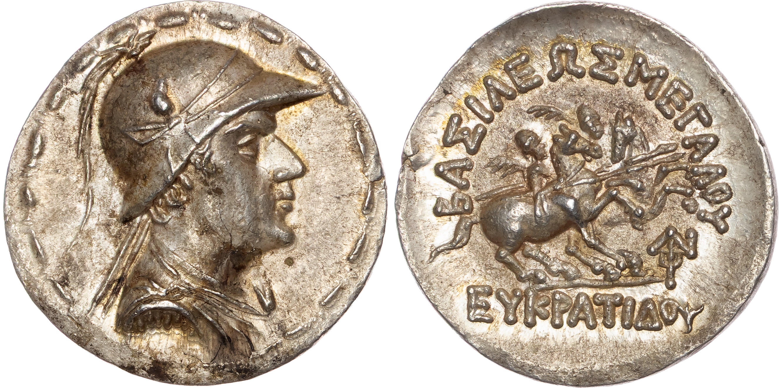 Baktria, Eukratides I (c. 171-145 BC) AR Tetradrachm, 16.98g.