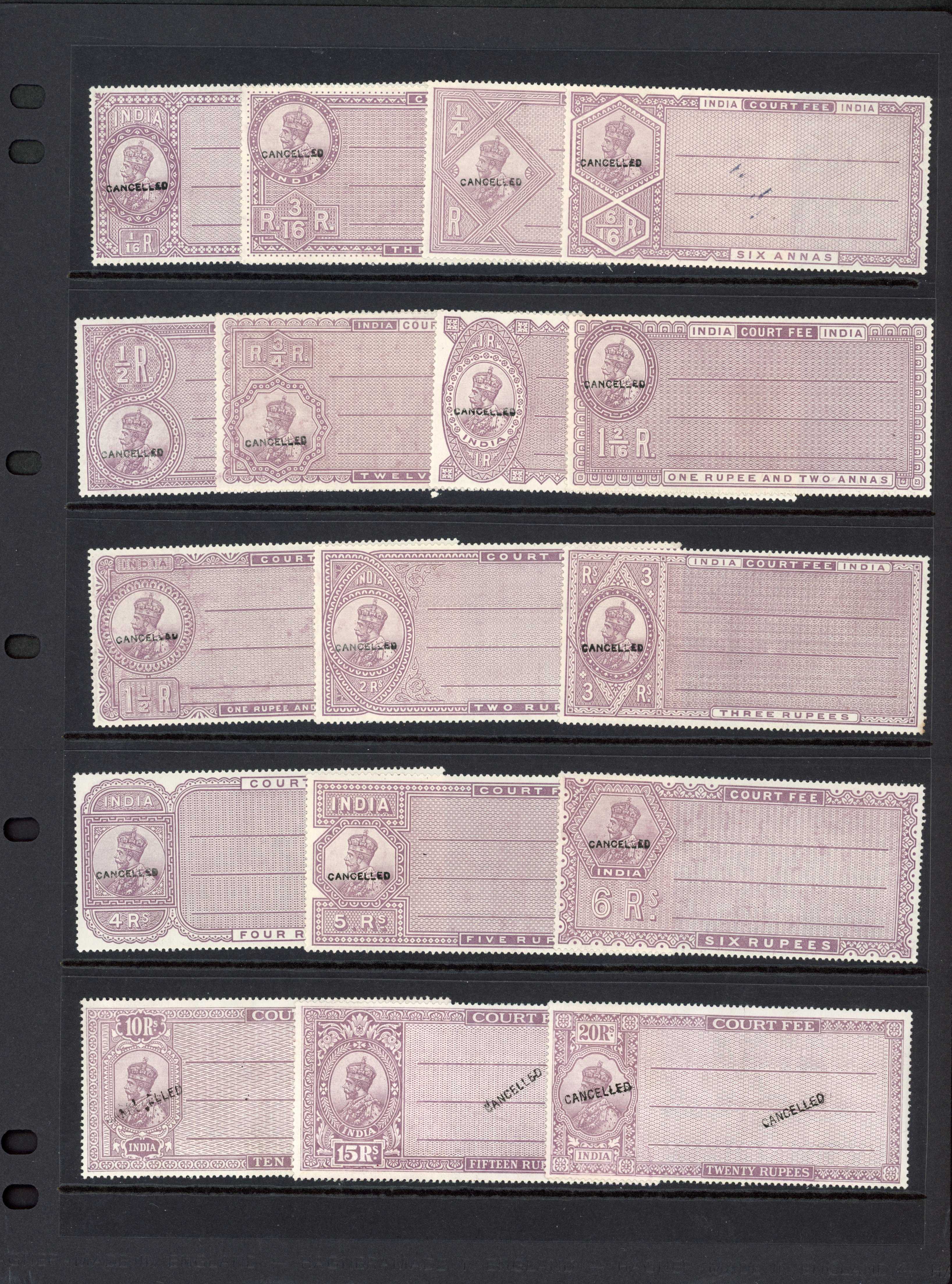 India Court Fees 1913 set Cancelled