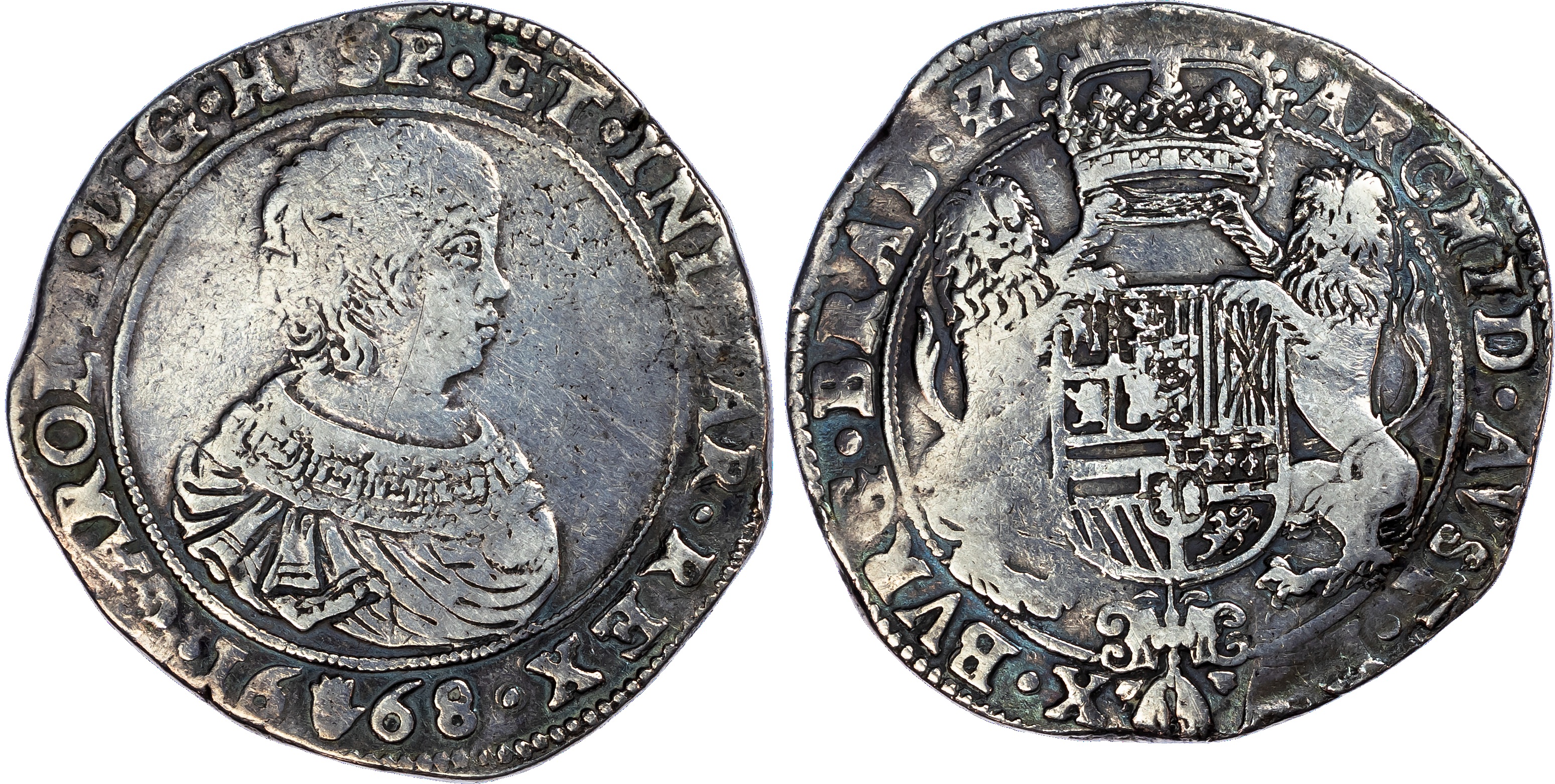 Netherlands, Brabant, Charles II (1665-1700), silver Ducaton, 1668