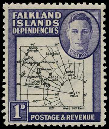 1946 Thick Map 1d variety 'MISSING 'I';...