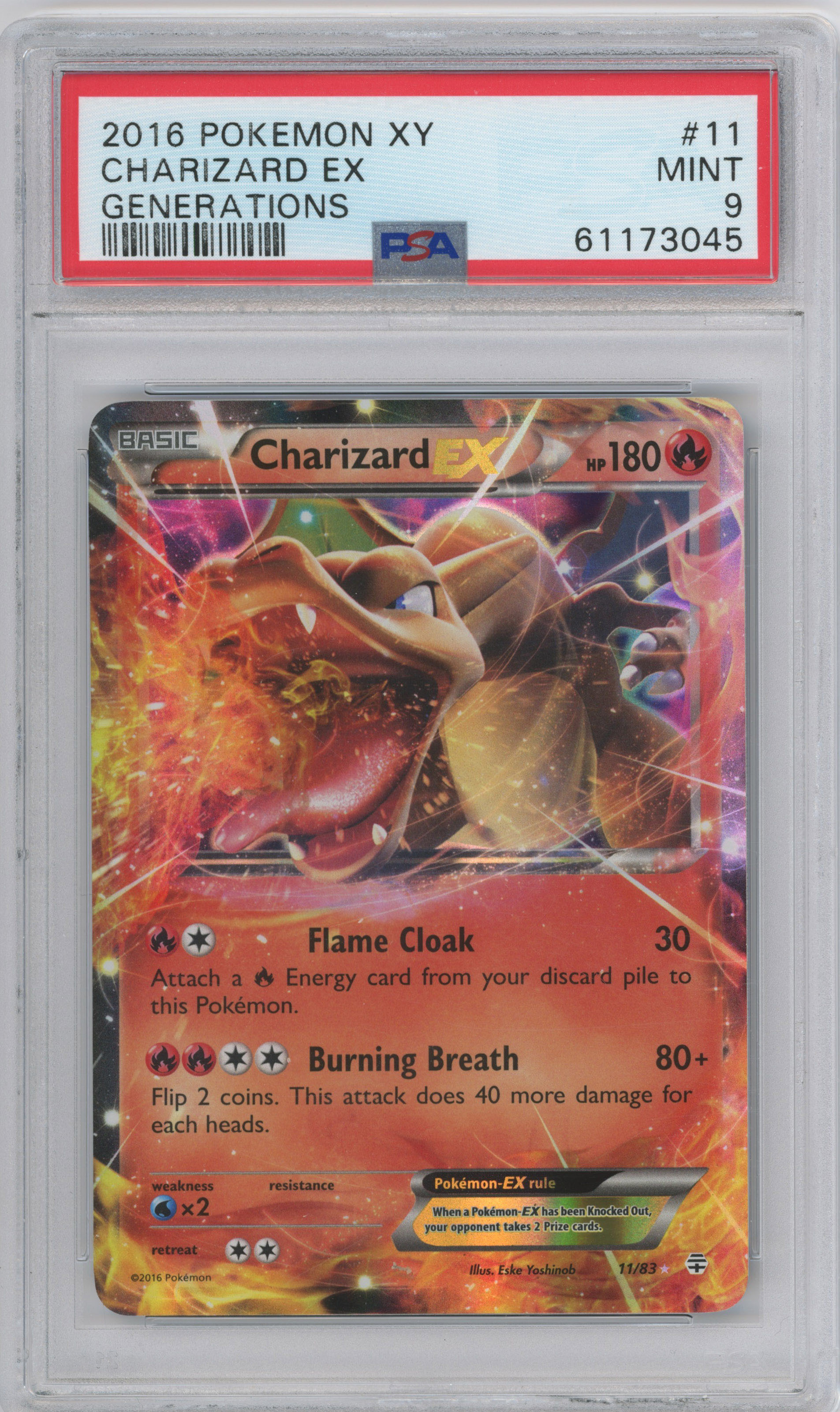 Pokémon TCG - PSA 9 Charizard EX - Generations - #11/83 