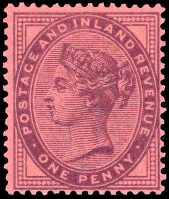 GB 1881 1d lilac colour trial