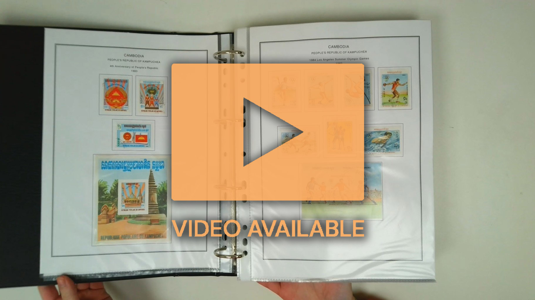 Cambodia and Laos collection on printed pages