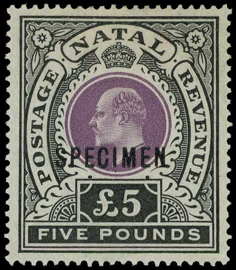 1902 £5 mauve and black, good o.g.,...