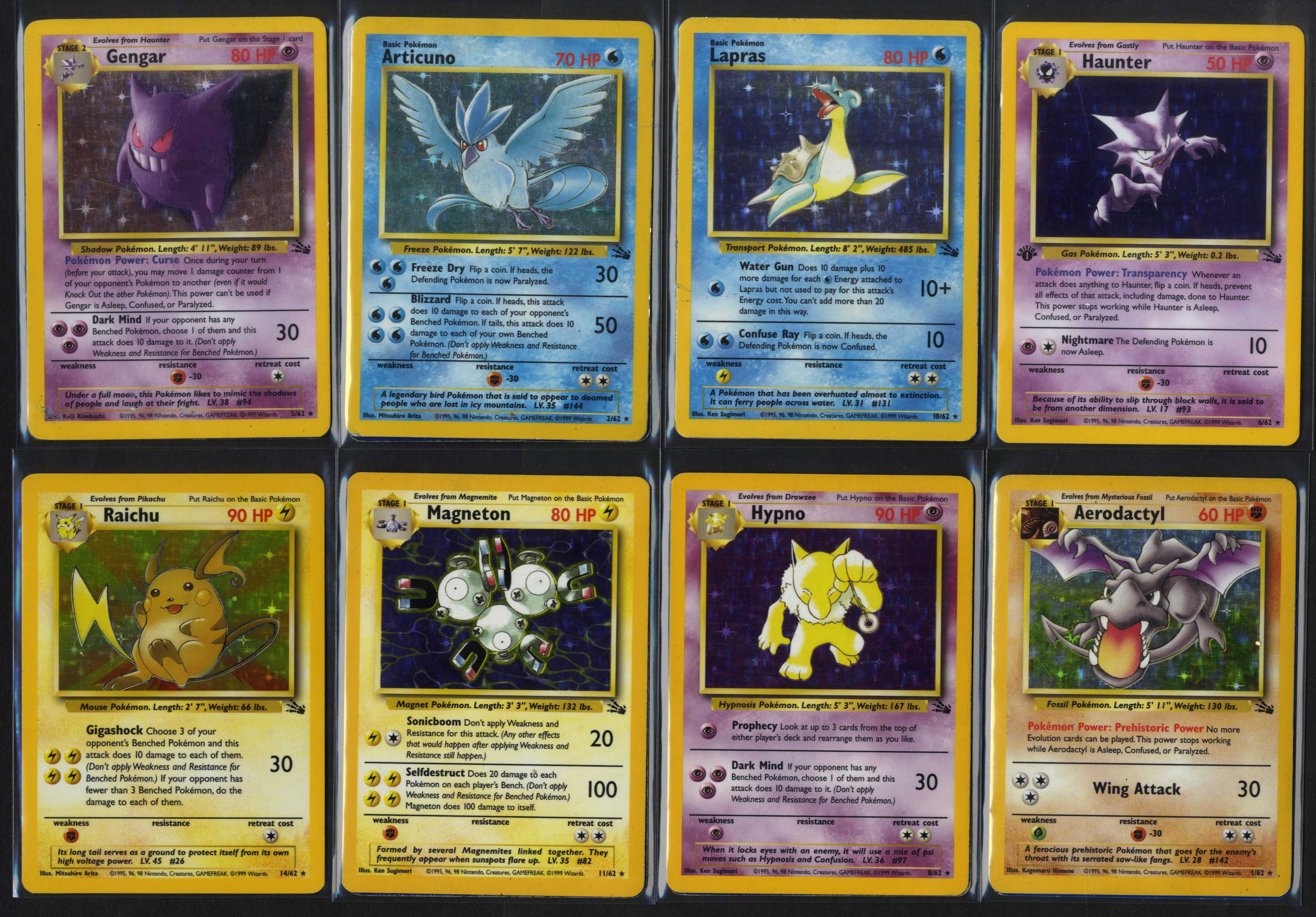 Pokémon Fossil Holo & Rare Collection 1st Edition/Unlimited