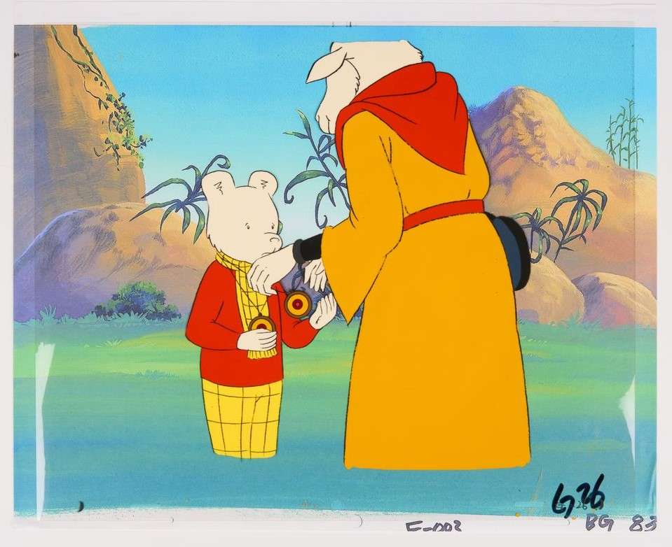 Rupert The Bear Animated Series Original Hand Painted Production Cels (Nelvana, 1991-1997) Total 2
