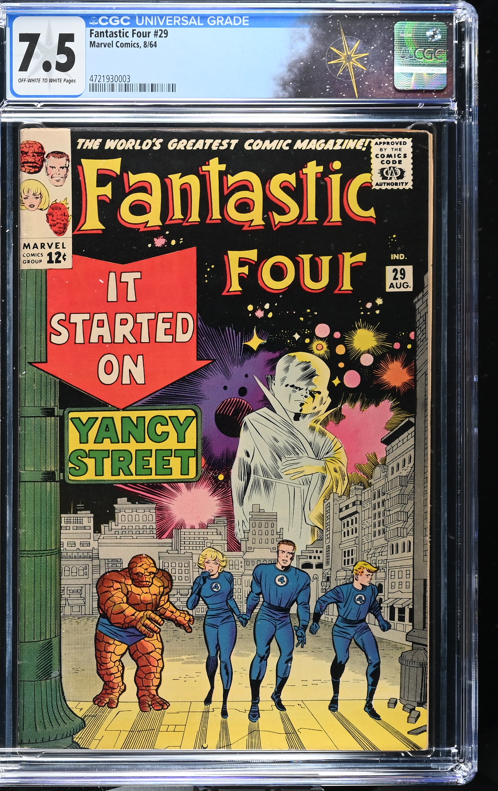 Fantastic Four #29 CGC 7.5 1st Cover Appearance of the Watcher (Marvel Comics, 1964) Off-White to White Pages
