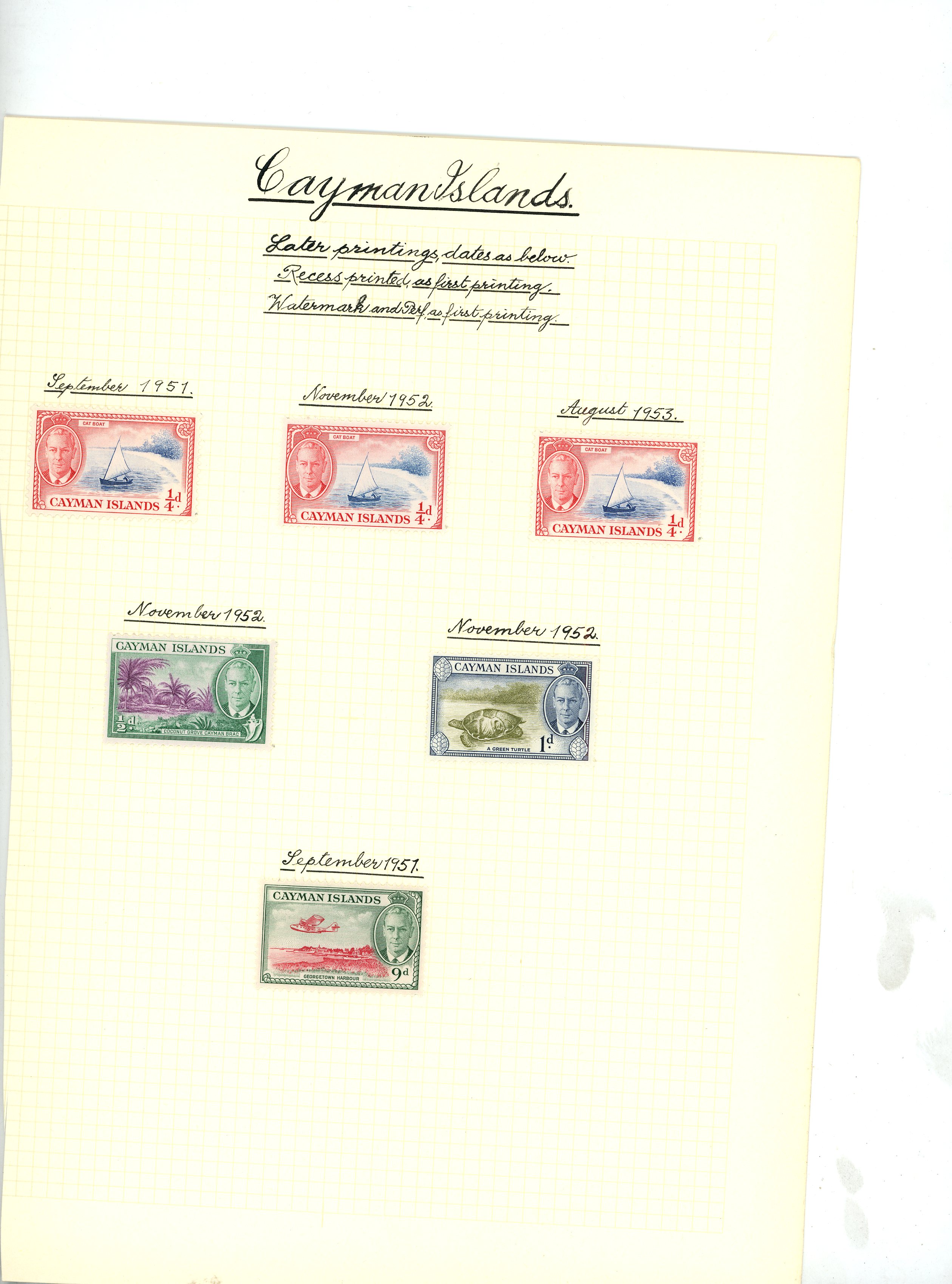 Cayman Islands SG 135-147 collection mint