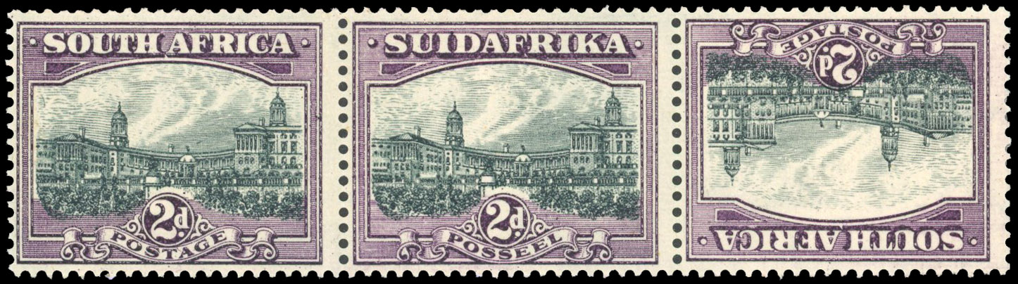 South Africa 1930-44 2d slate-grey and lilac tete-beche