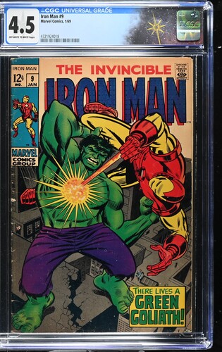 Iron Man #9 CGC 4.5 "There Lives a Green Goliath" (Marvel Comics, 1969) Off-white to white pages