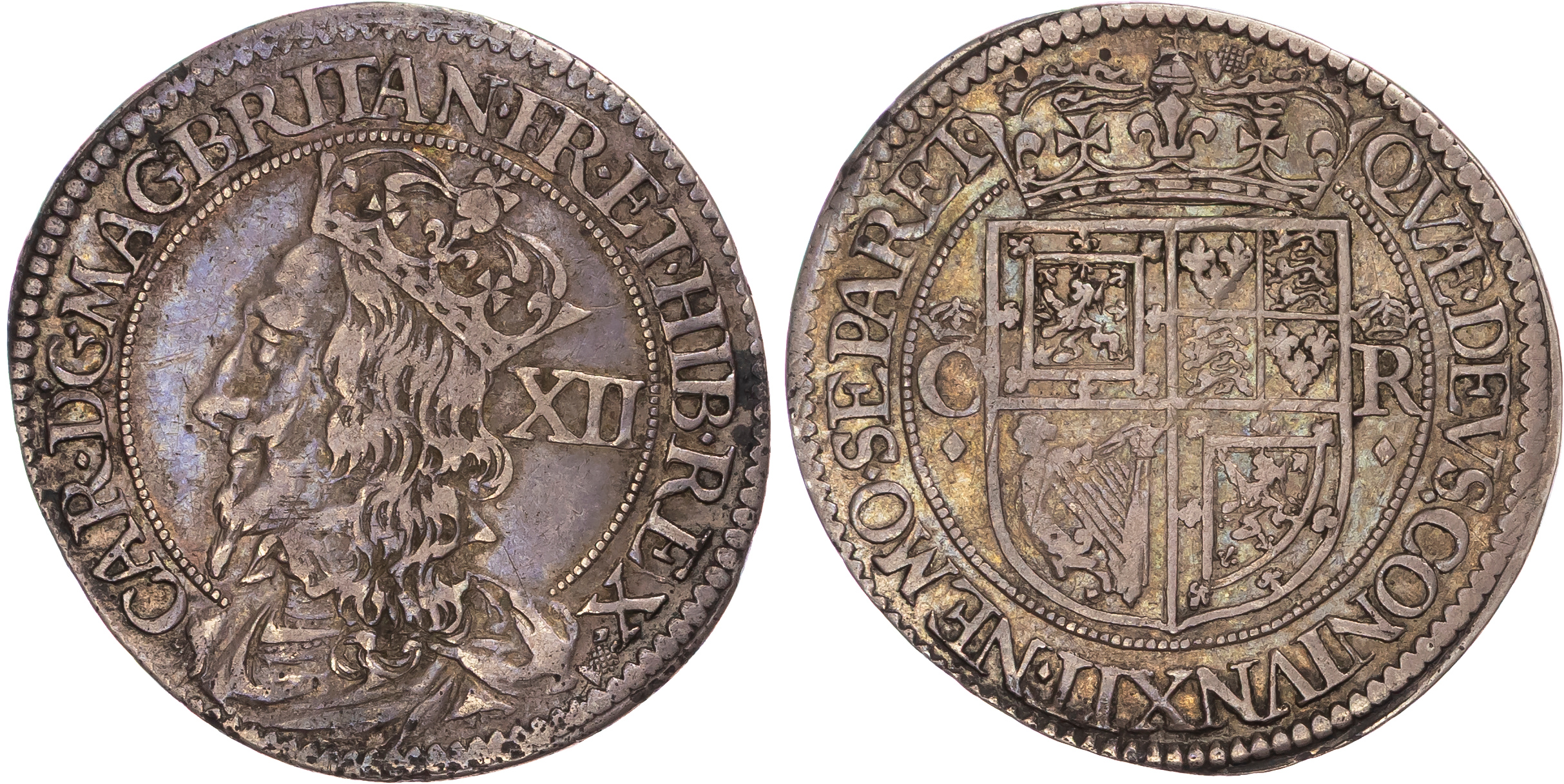 Scotland, Charles I (1625-1649), AR Twelve Shillings, Third Coinage (1637-1642), Type II (Intermediate Issue).