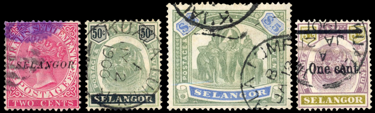 Selangor 1883-99 collection used