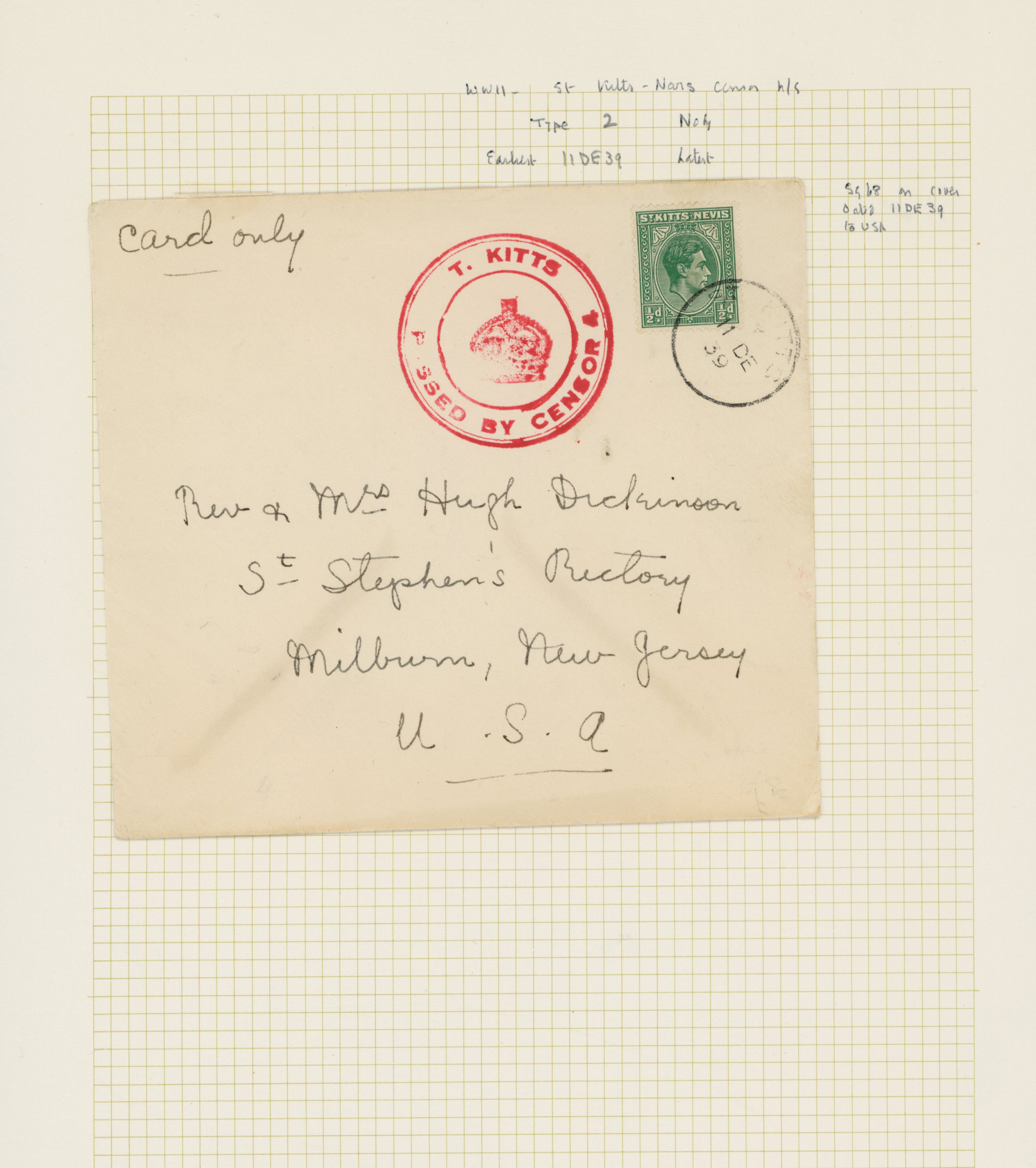 St Kitts WW2 Censor group