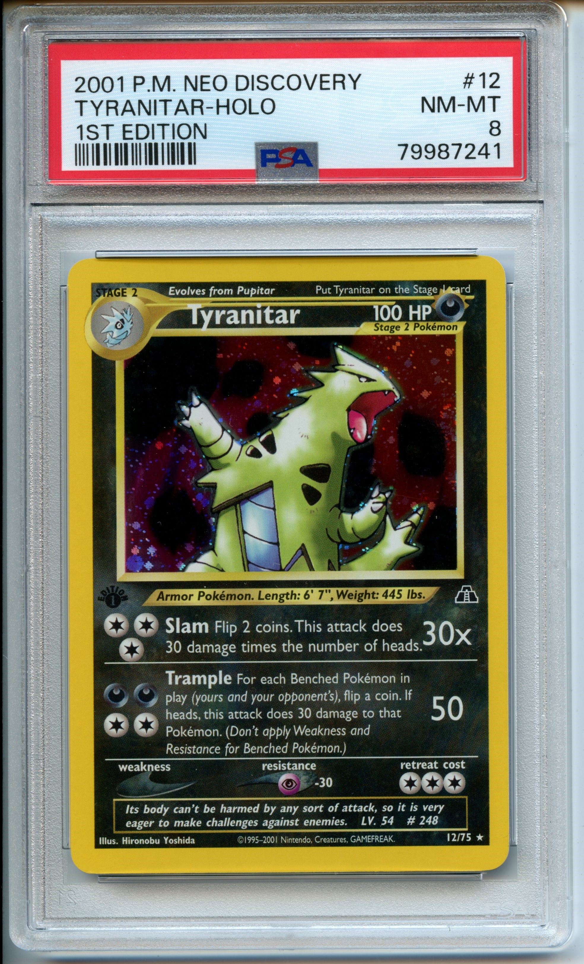 Pokémon TCG - Tyranitar HOLO - 1st Edition Neo Discovery - PSA 8