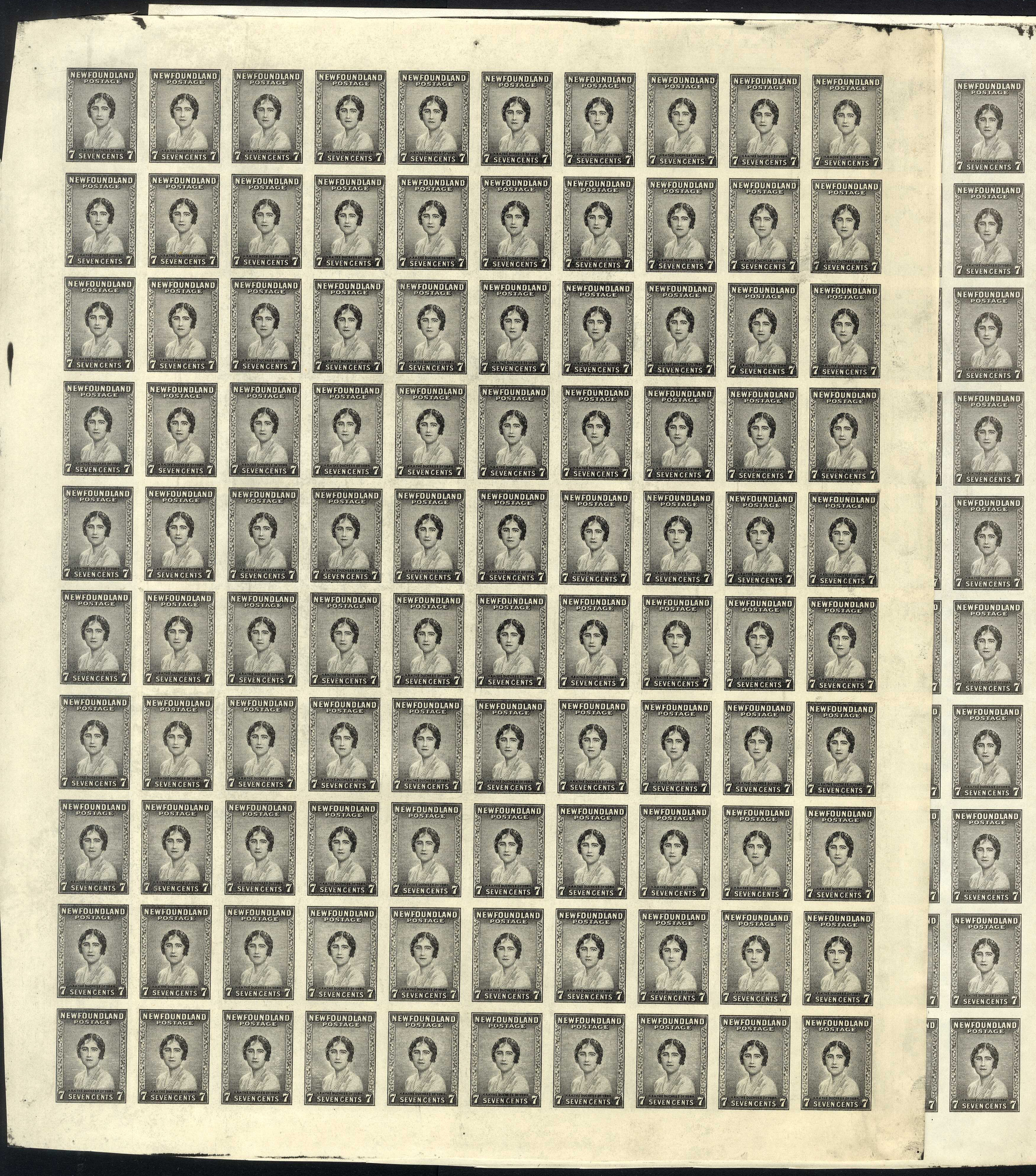 1932 Queen Mother 7ct imperforate, ungummed,...