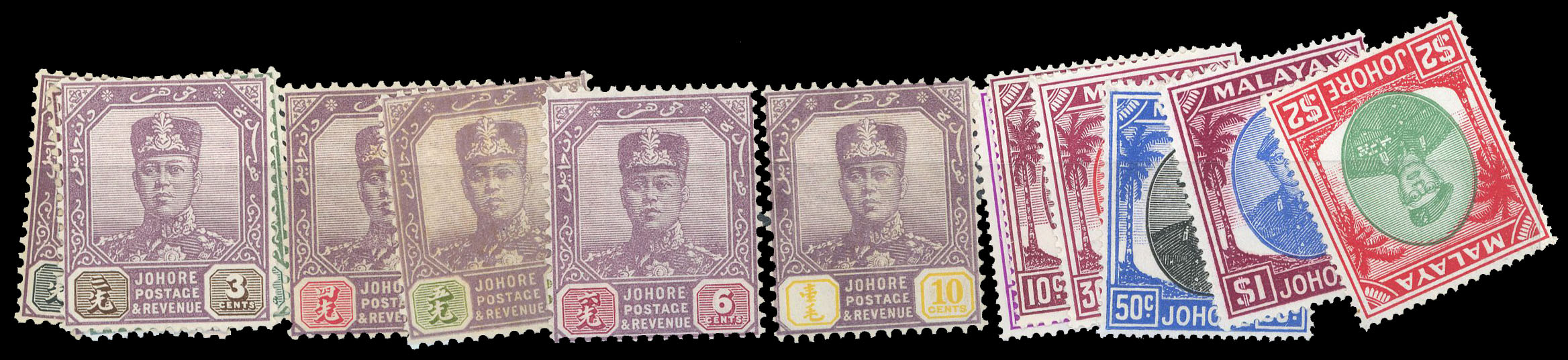 Mint selection with many unmounted arranged on stockcards