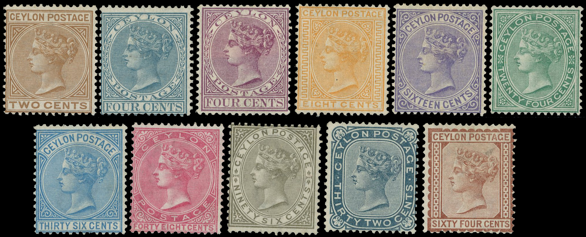 Ceylon SG 121-132 unused