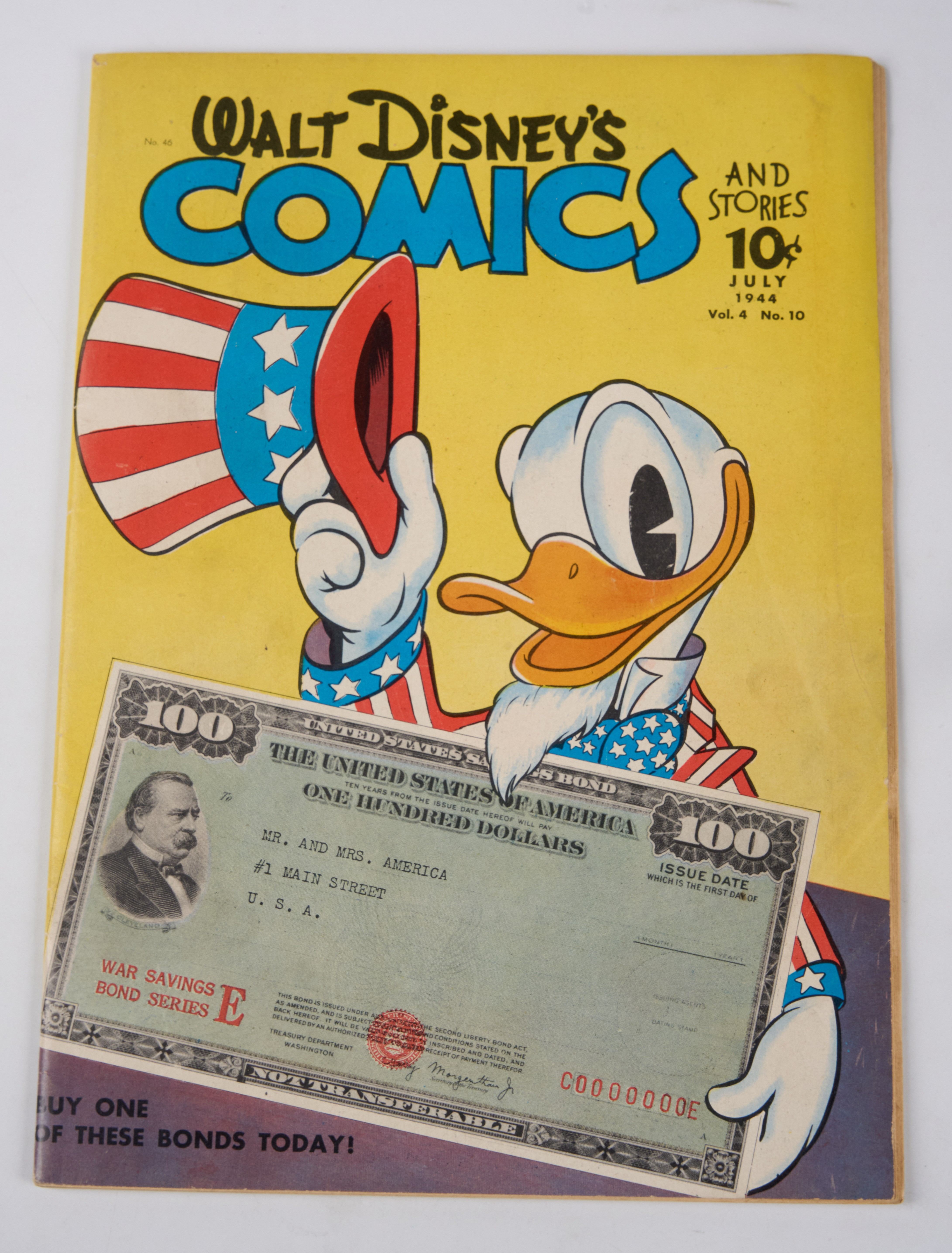 Walt Disney's Comics and Stories #46 Cover by Walt Kelly (Dell, 1944)