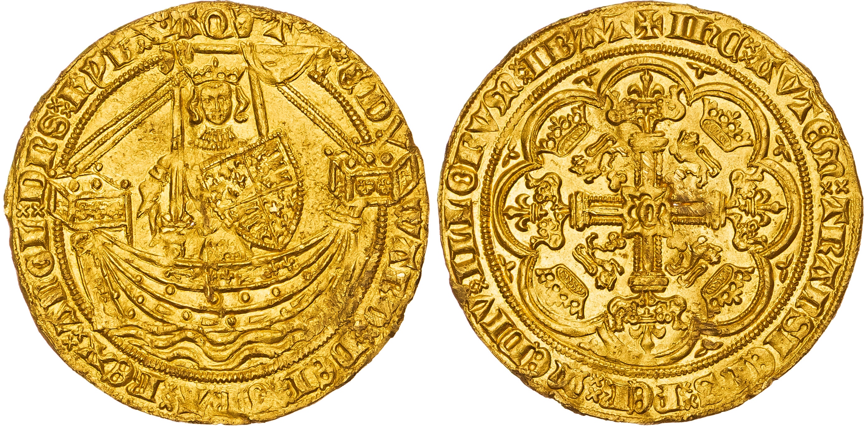 Edward III (1327-1377), AV Noble, Fourth Coinage, Treaty Period (1361-69), Calais mint (1363-69). 
