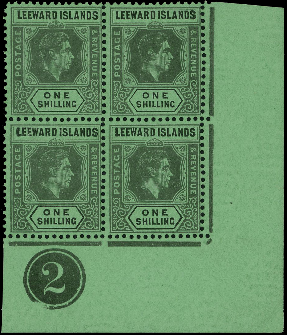 Leeward Islands SG 110bab block mint