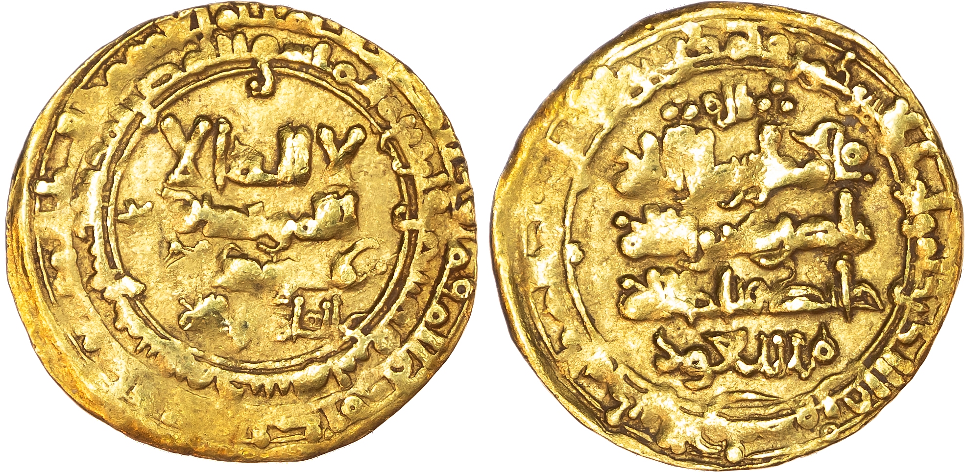 Ghaznavid, Yamin al‑Dawla Abu’l‑Qasim Mahmud (AH 388‑421 / 998‑1030 AD), gold Dinar, AH 421 / 1030 AD, Nishapur