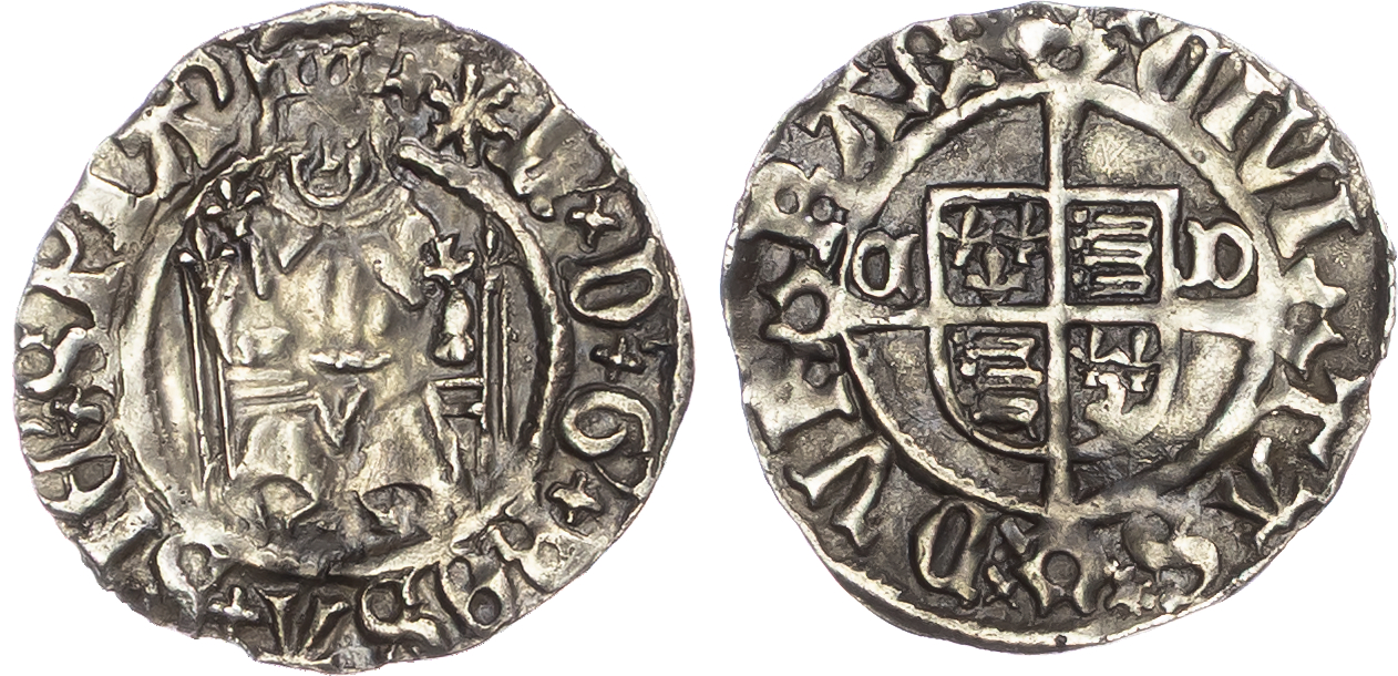 Henry VIII (1509-1547), Second Coinage (1526-1544), AR Penny, ‘Sovereign’ type, Durham mint, Bishop Cuthbert Tunstall.