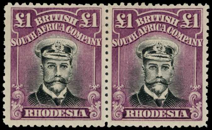 1922-3 £1 Head Die IIIB, perf 14, white...