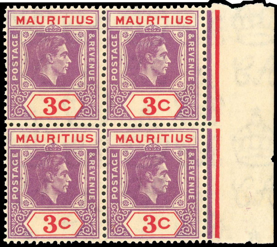 Mauritius SG 253b block mint