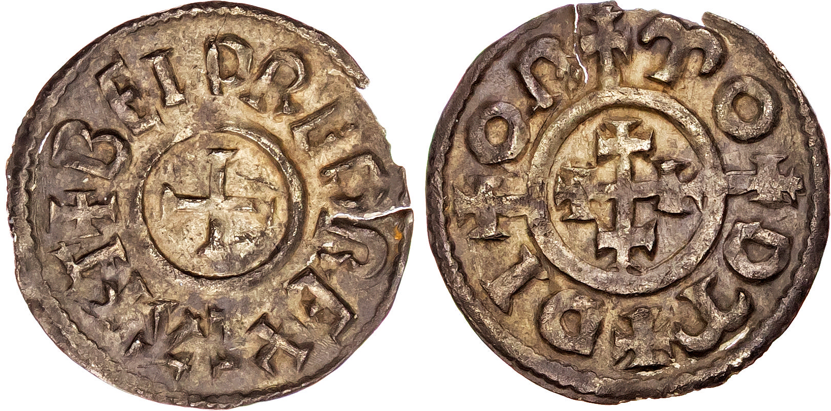 Kings of Kent, Baldred (c. 823-825), AR Penny, Canterbury mint, Diormod as moneyer. 