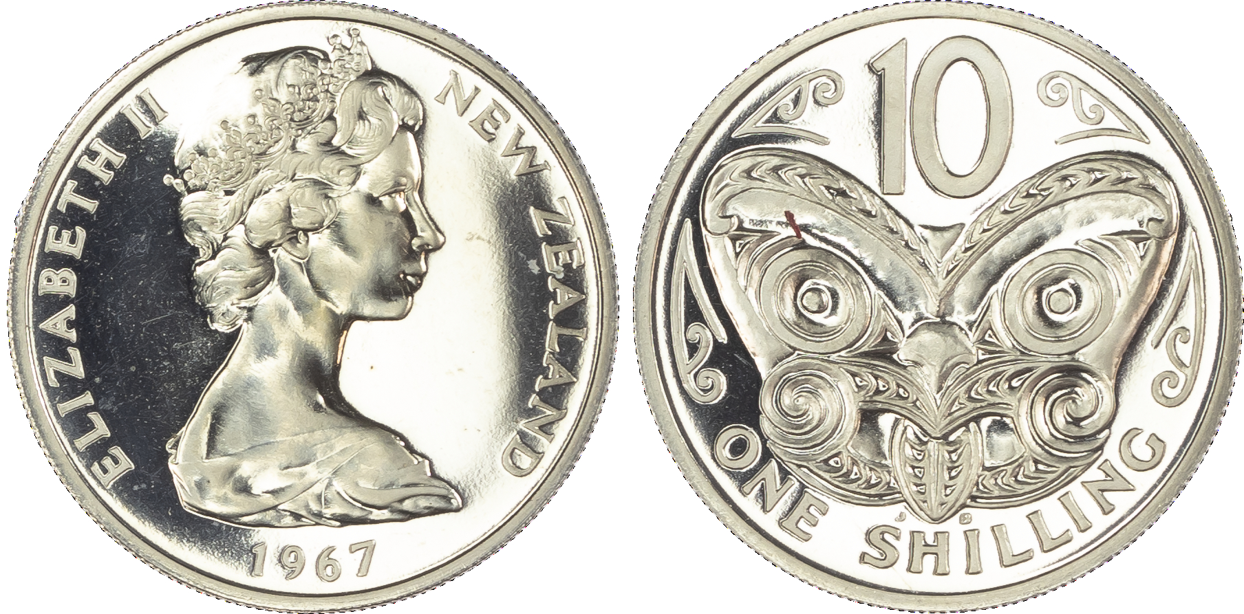 New Zealand, Elizabeth II (1952-2022), First Decimal Proof Set (7), 1967