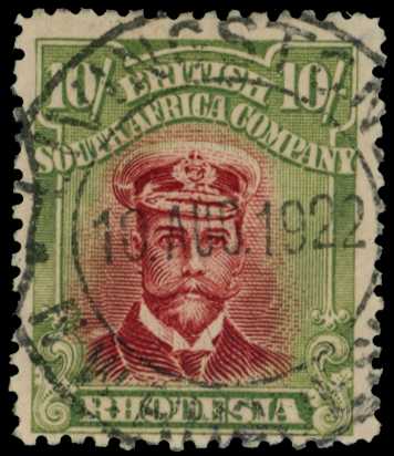 1917-20 10/- Head Die IIIA, perf 14. Fine...