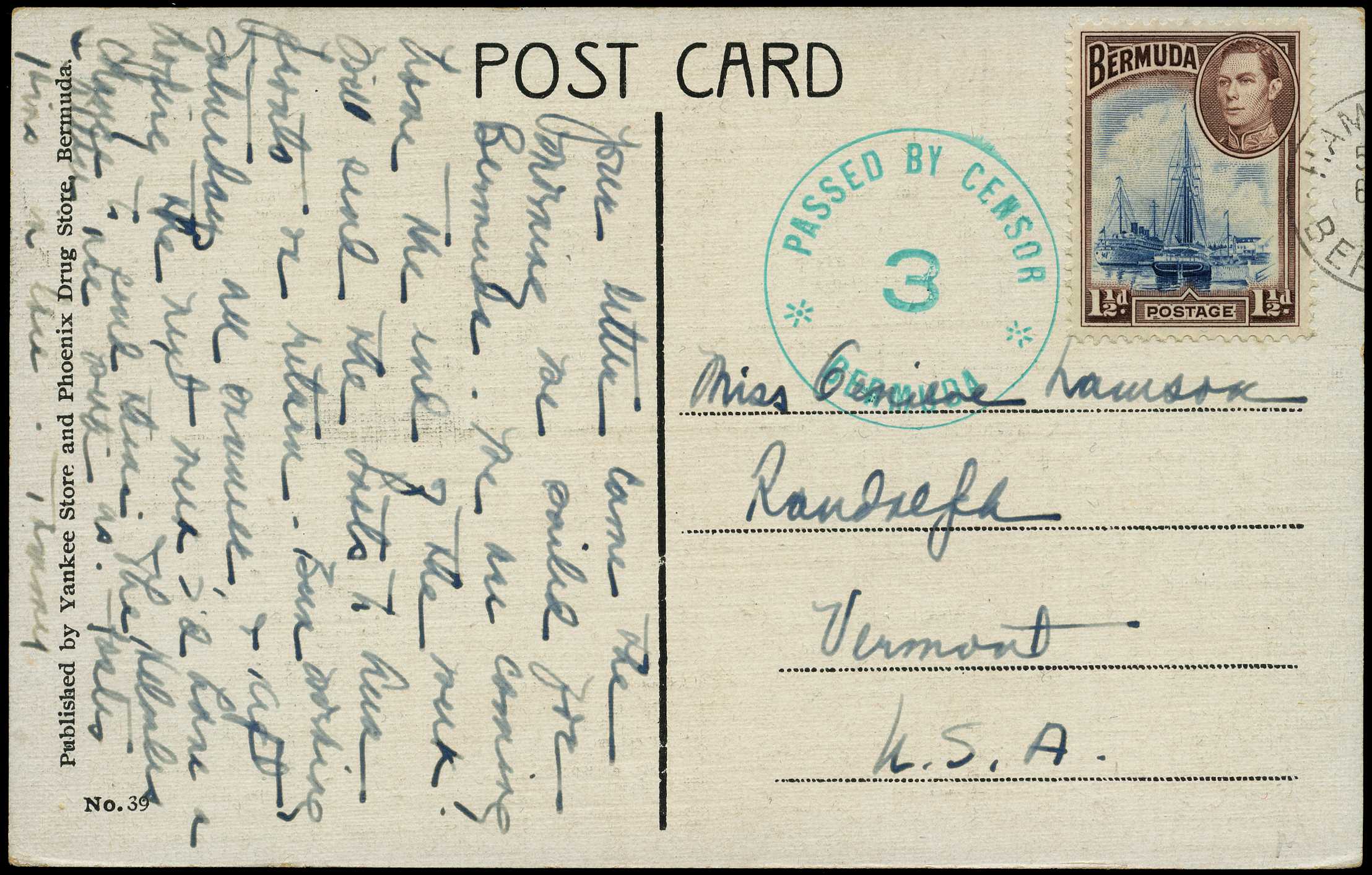 CENSORED MAIL: four picture postcards all...