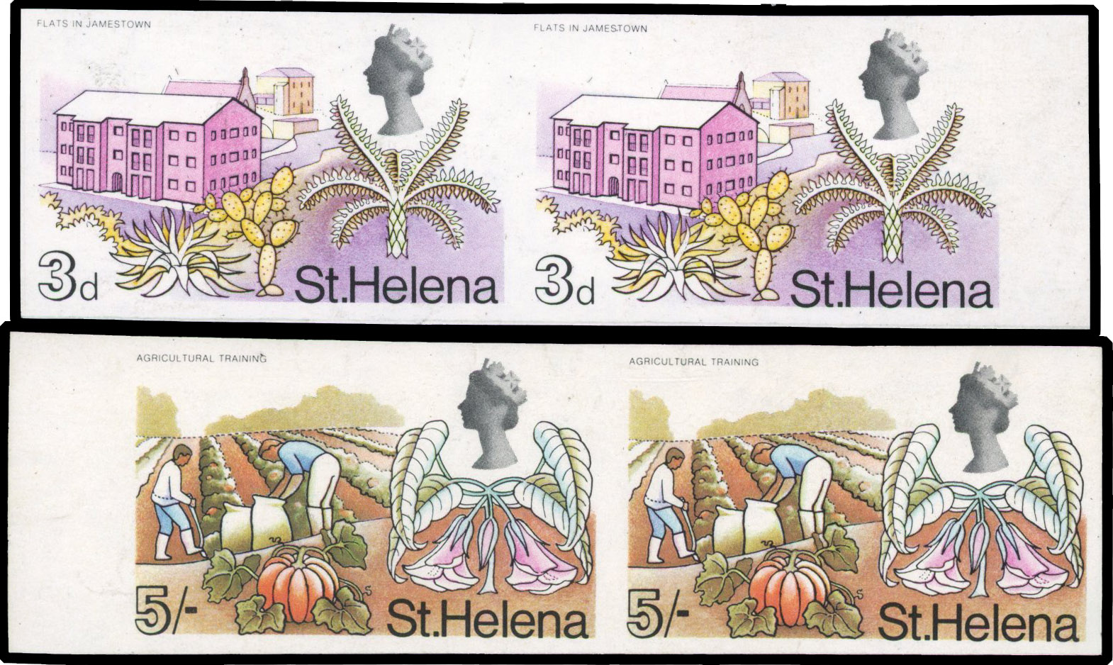 St Helena SG 230, 238 vars mint