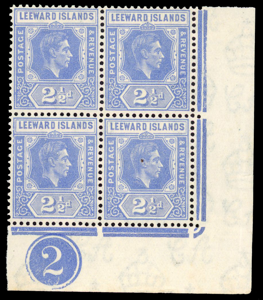 Leeward Islands SG 105ab block mint