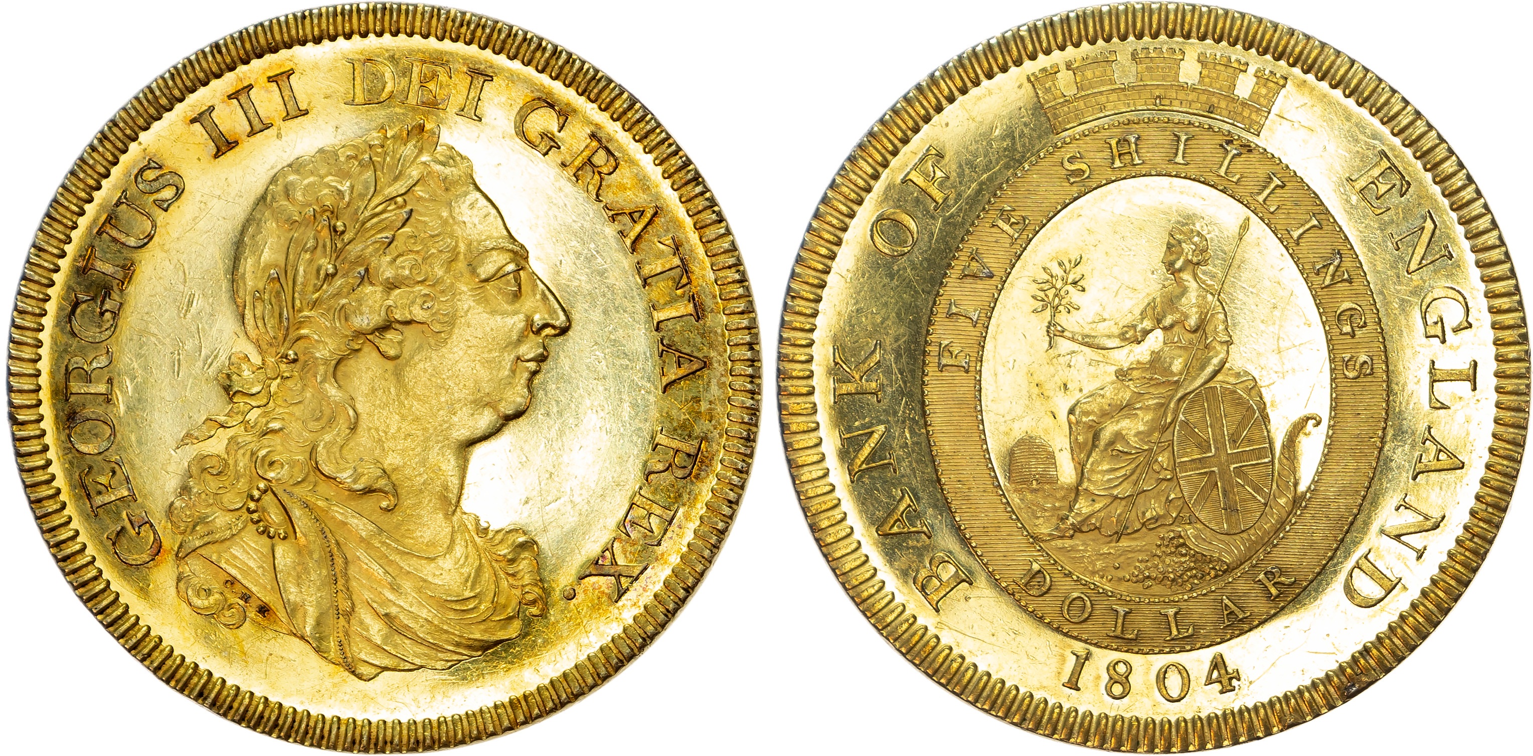 George III (1760-1820) Gilt Silver Proof Bank of England Dollar, 1804