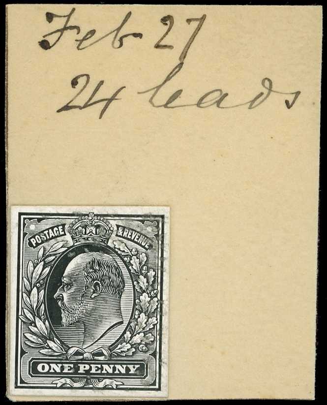 1902 1d die proof from the DLR striking...