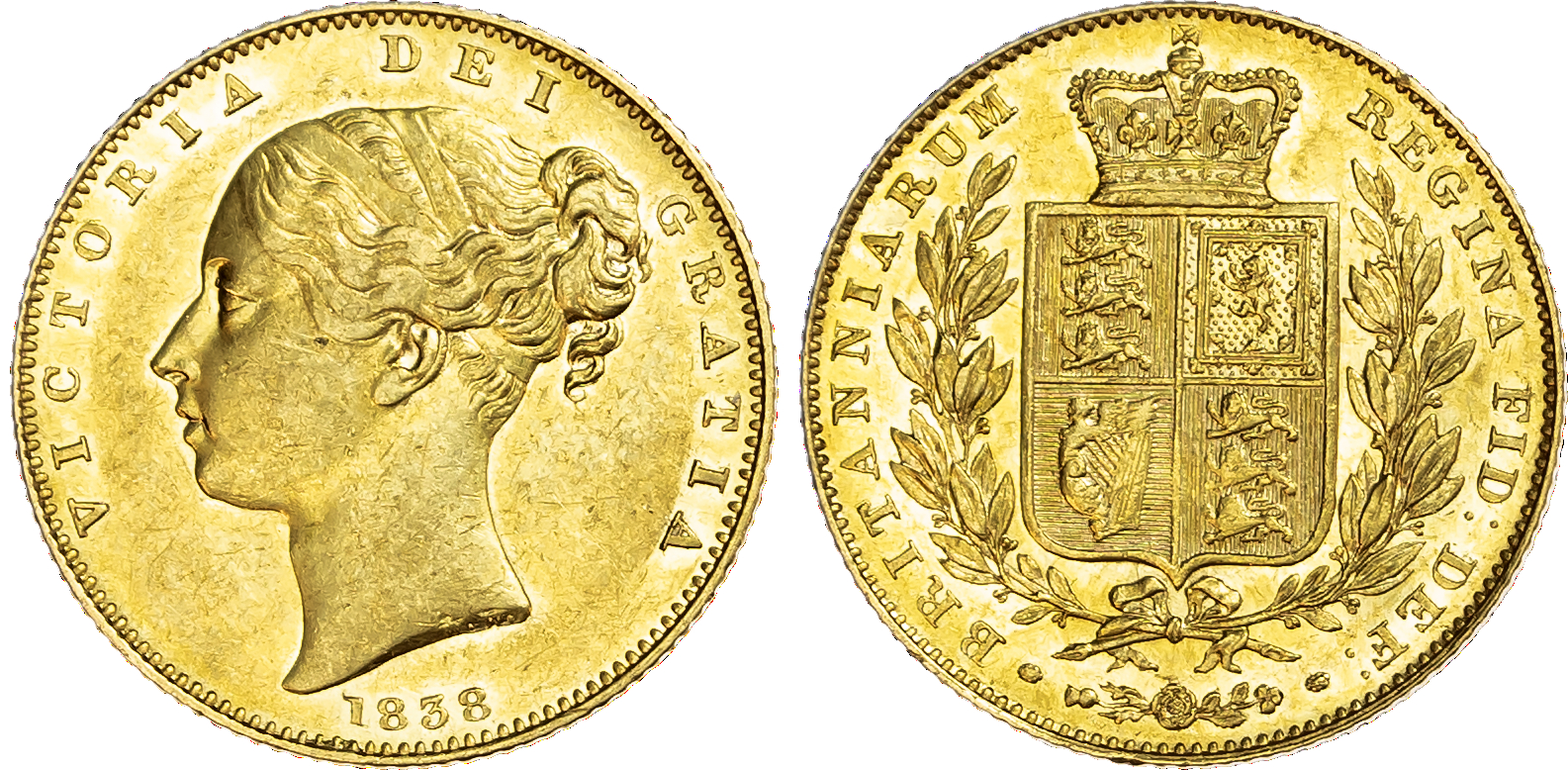 Victoria (1837-1901), Sovereign, 1838.