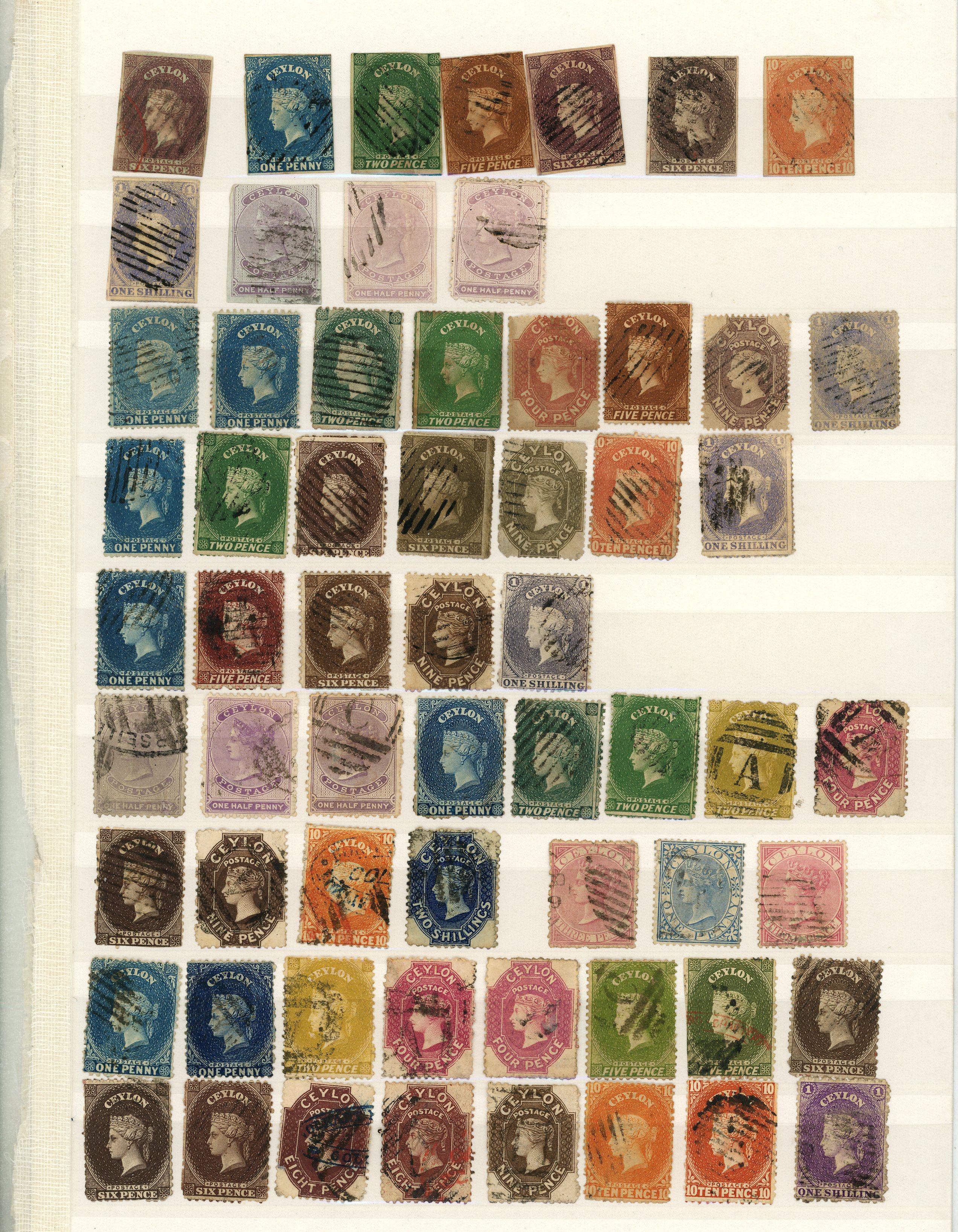 1857-90 used range (108) on stocksheet, mixed condition, some with toning and staining but including many better stamps...