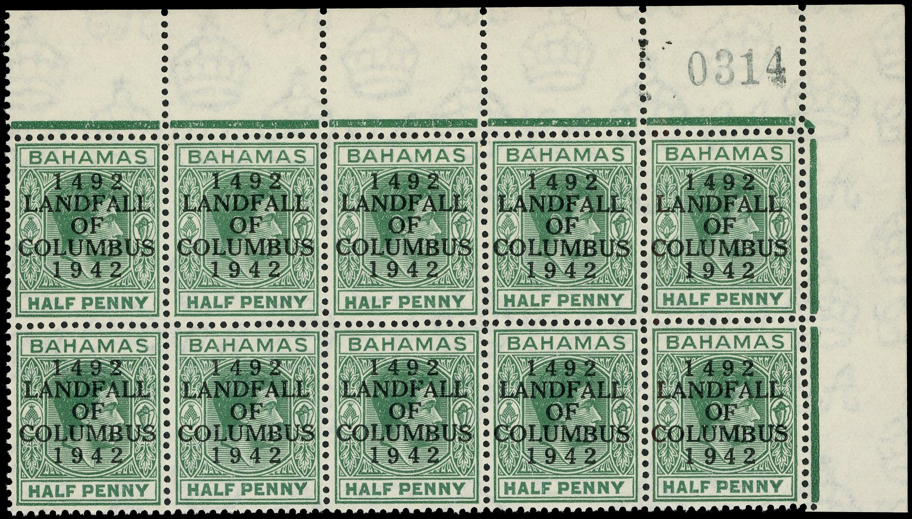 Bahamas SG 162c block mint