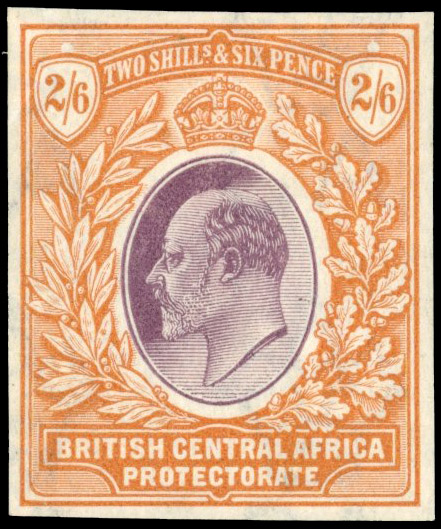 Nyasaland SG 63 1903 2/6d colour trial