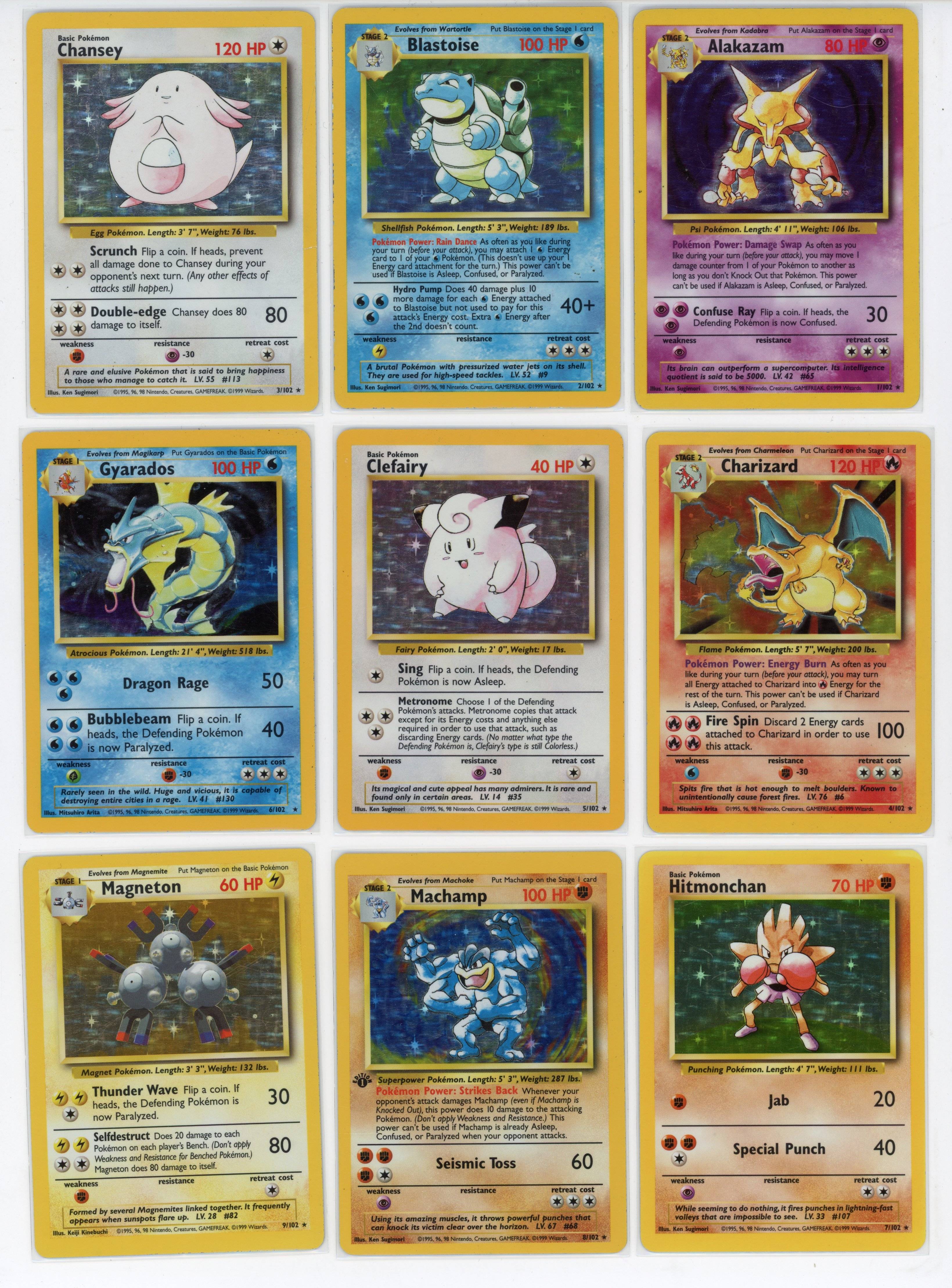 Complete Base Set 102/102 - Unlimited 1999