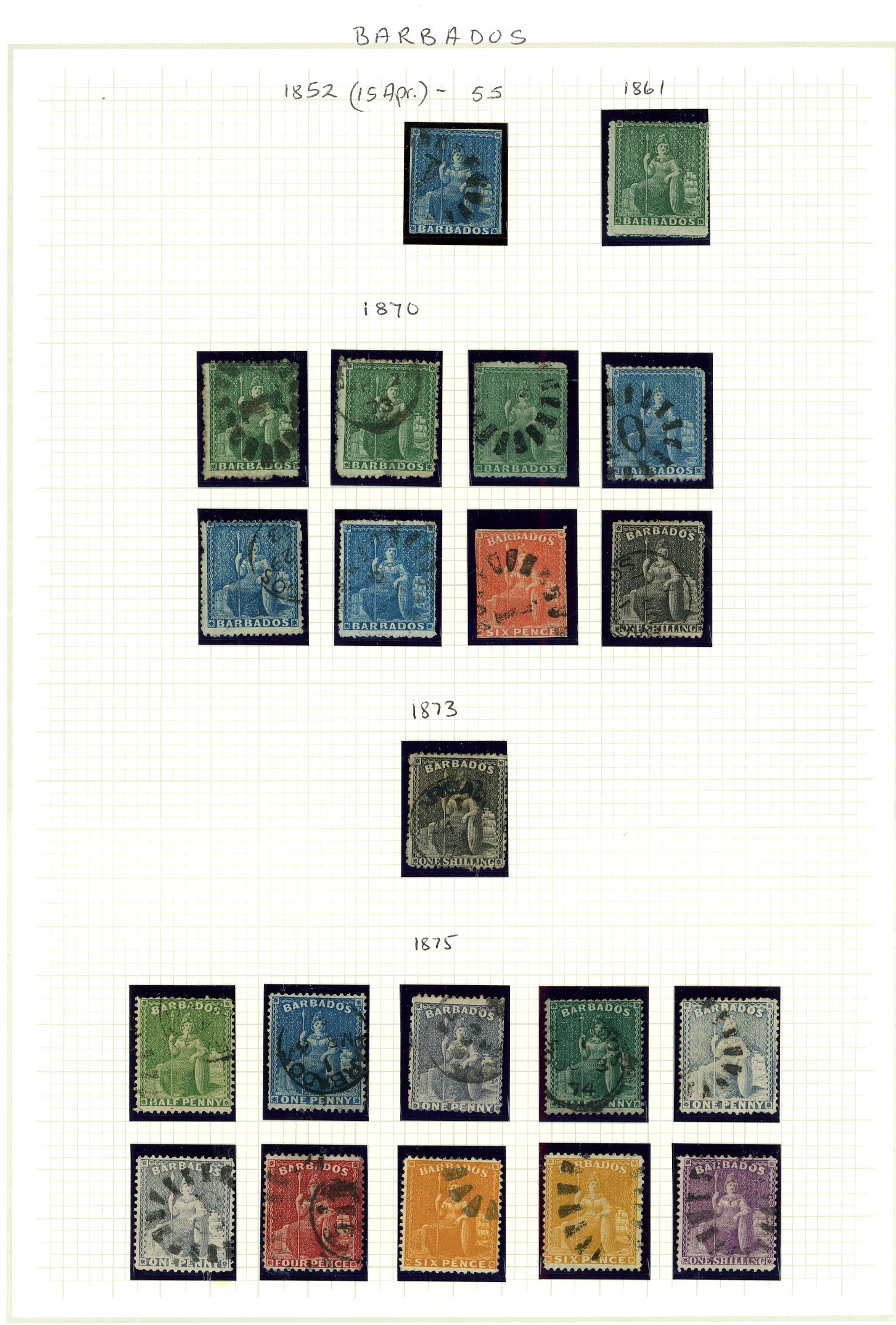 1852-1971 mixed mint and used on album...