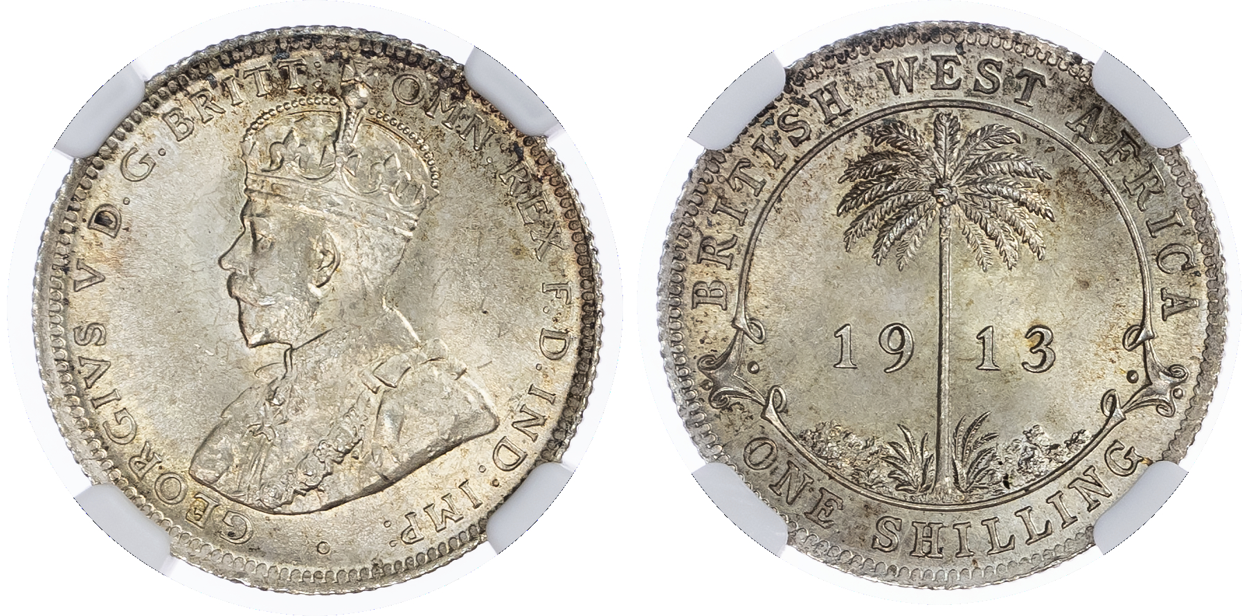 British West Africa. George V AR Shilling. 1913. 