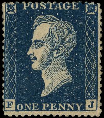 1850 1d Blue "Prince Consort" Essay (Finished design) Unused.
