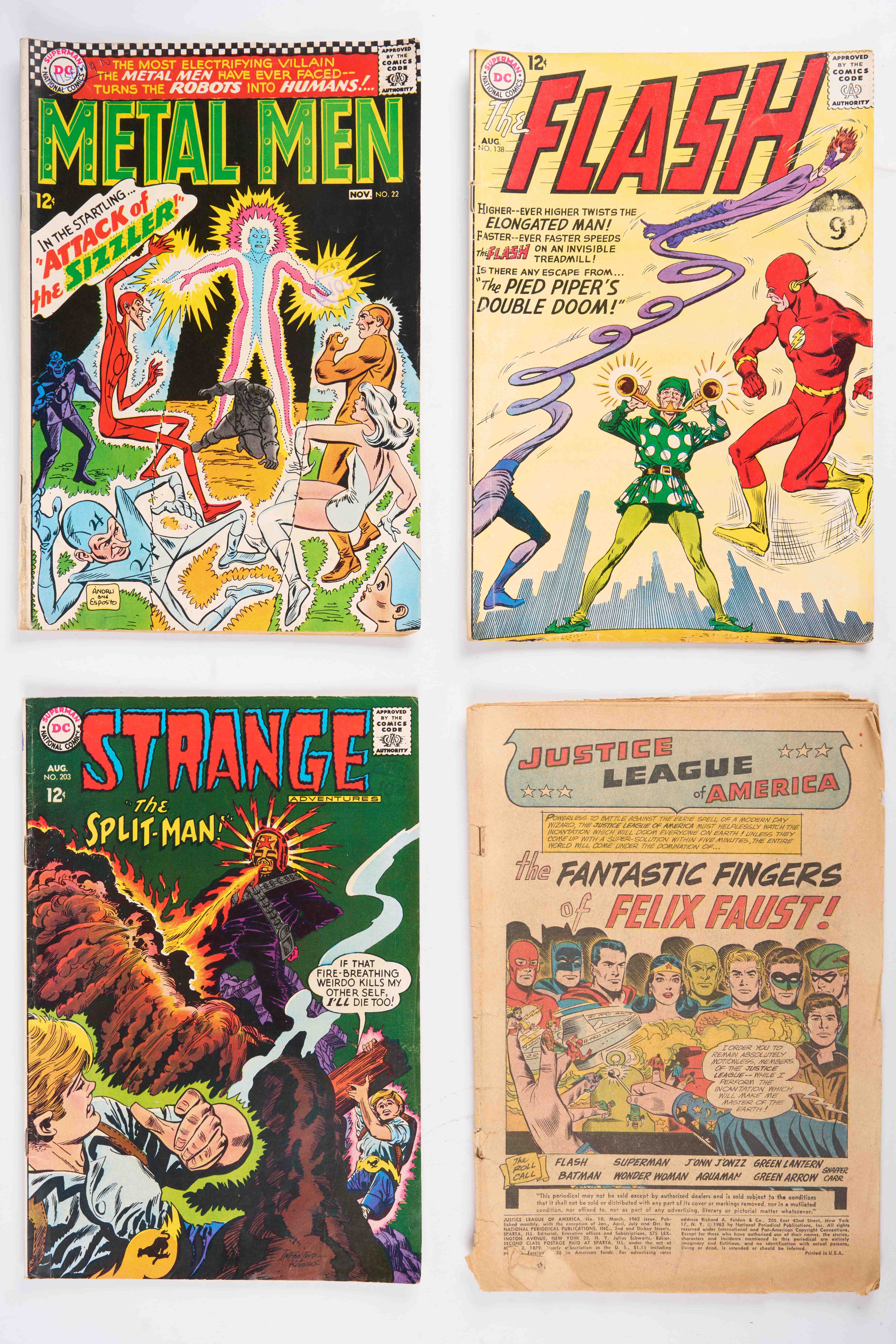 DC Comics Metal Men, The Flash, Fighting Forces, Plastic Man, TomHawk, Rip Hunter (DC Comics, 1960s) Bundle of 23