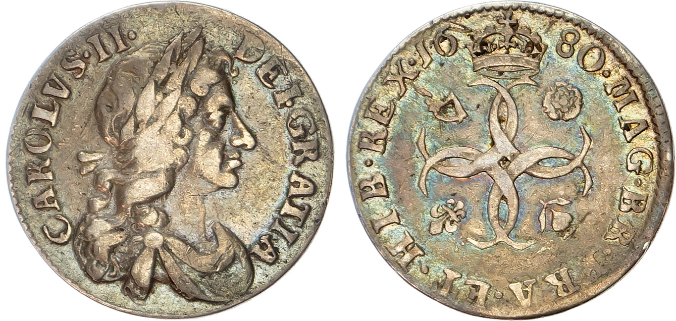 Charles II (1660-1685) Fourpence, 1680.