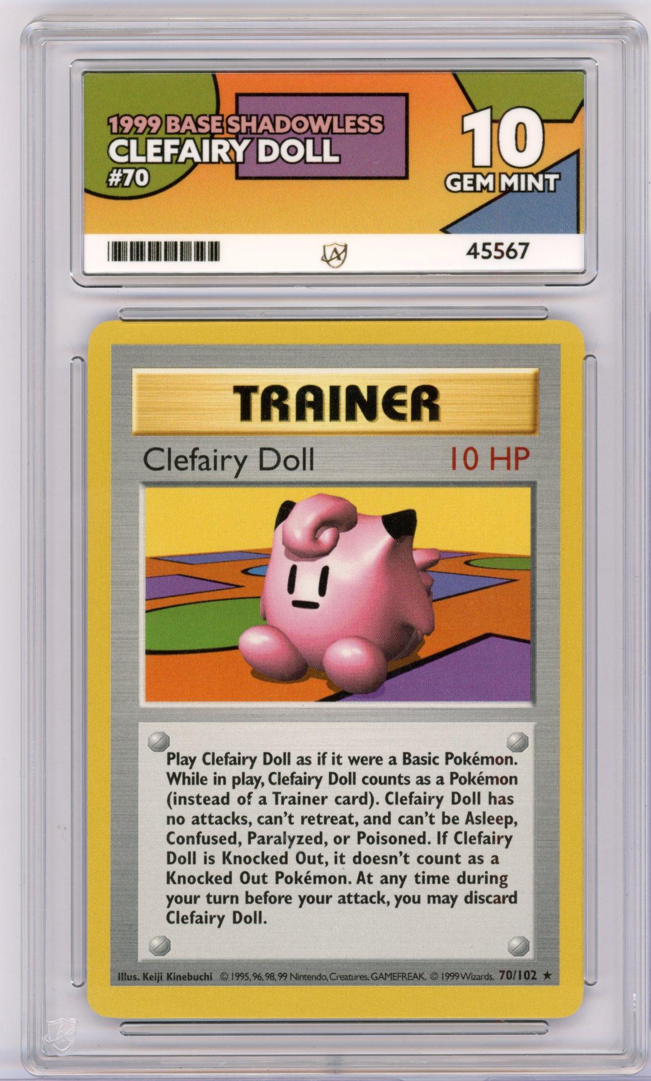 ACE 10 Clefairy Doll #70 Shadowless Base Set