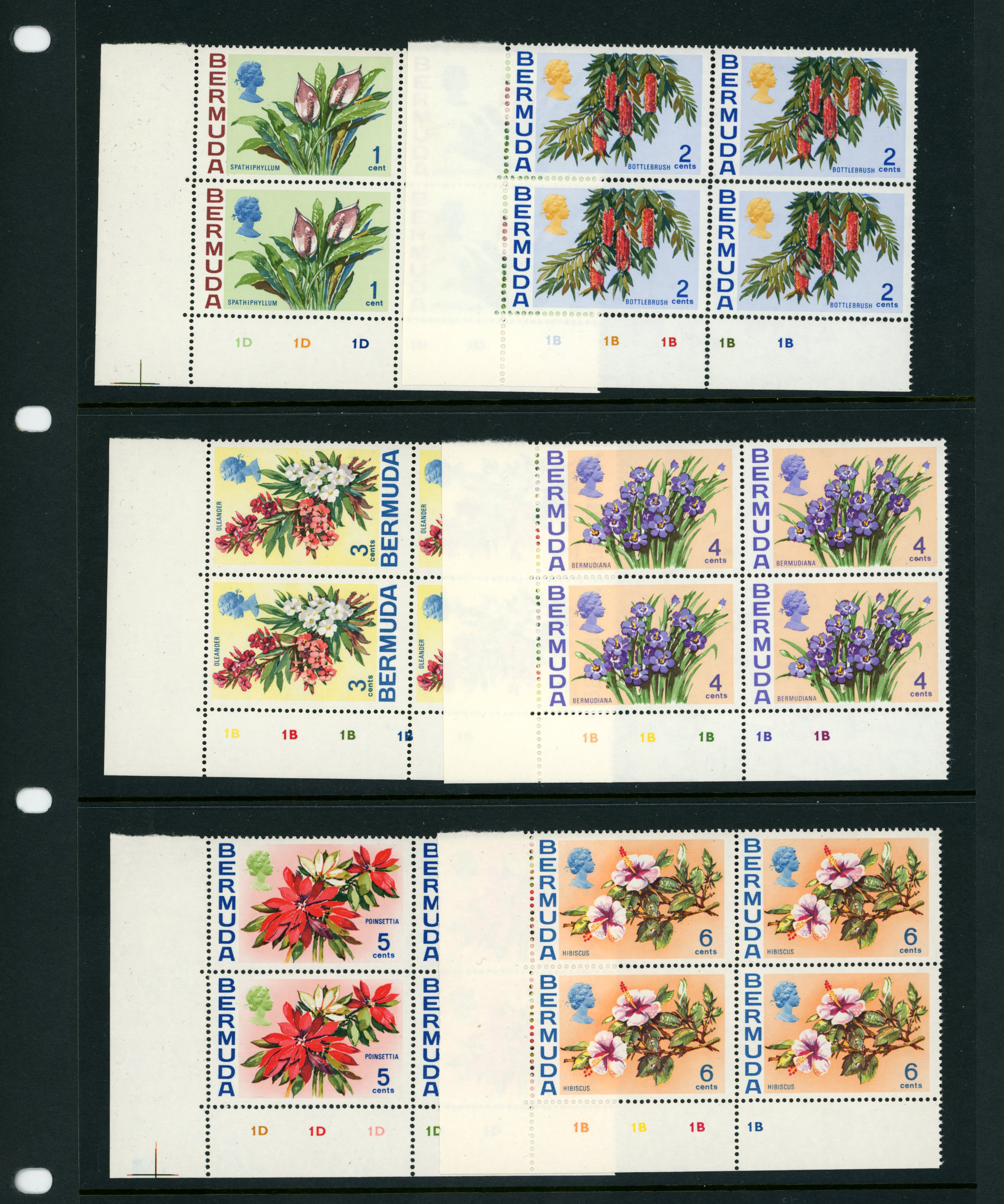 1970-75 Complete QEII definitive series in...