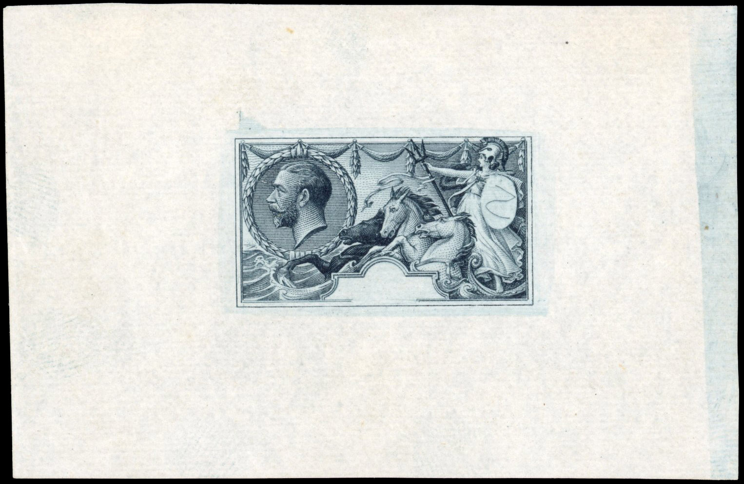 Great Britain 1912 "Seahorse" Master die proof (Stage 6a) SG 399var